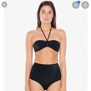 American Apparel High Waisted Ribbed Swim Bottom